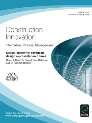 cover image of Construction Innovation, Volume 14, Issue 4